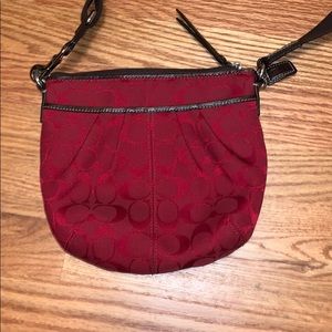 Vintage Coach Red Shoulder Bag
